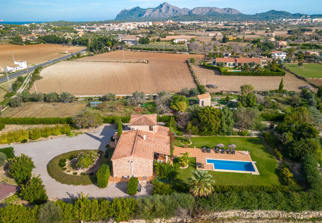 Villa en Alcúdia - Can Torretes Alcudia para 8 con piscina a poco metros del pueblo 