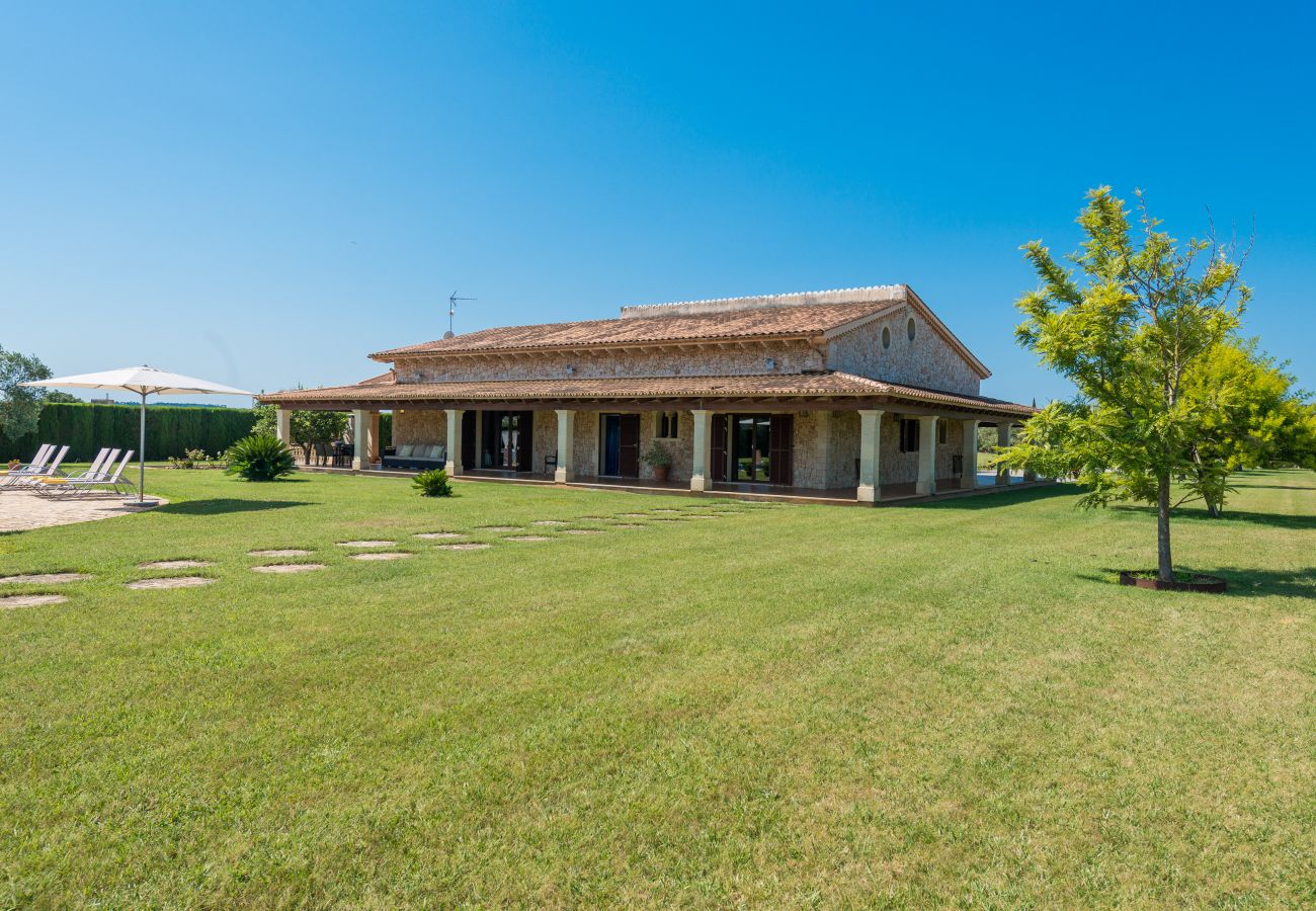 Country house in Sa Pobla - Villa SANT VICENS for 8 with swimming pool surrounded by nature