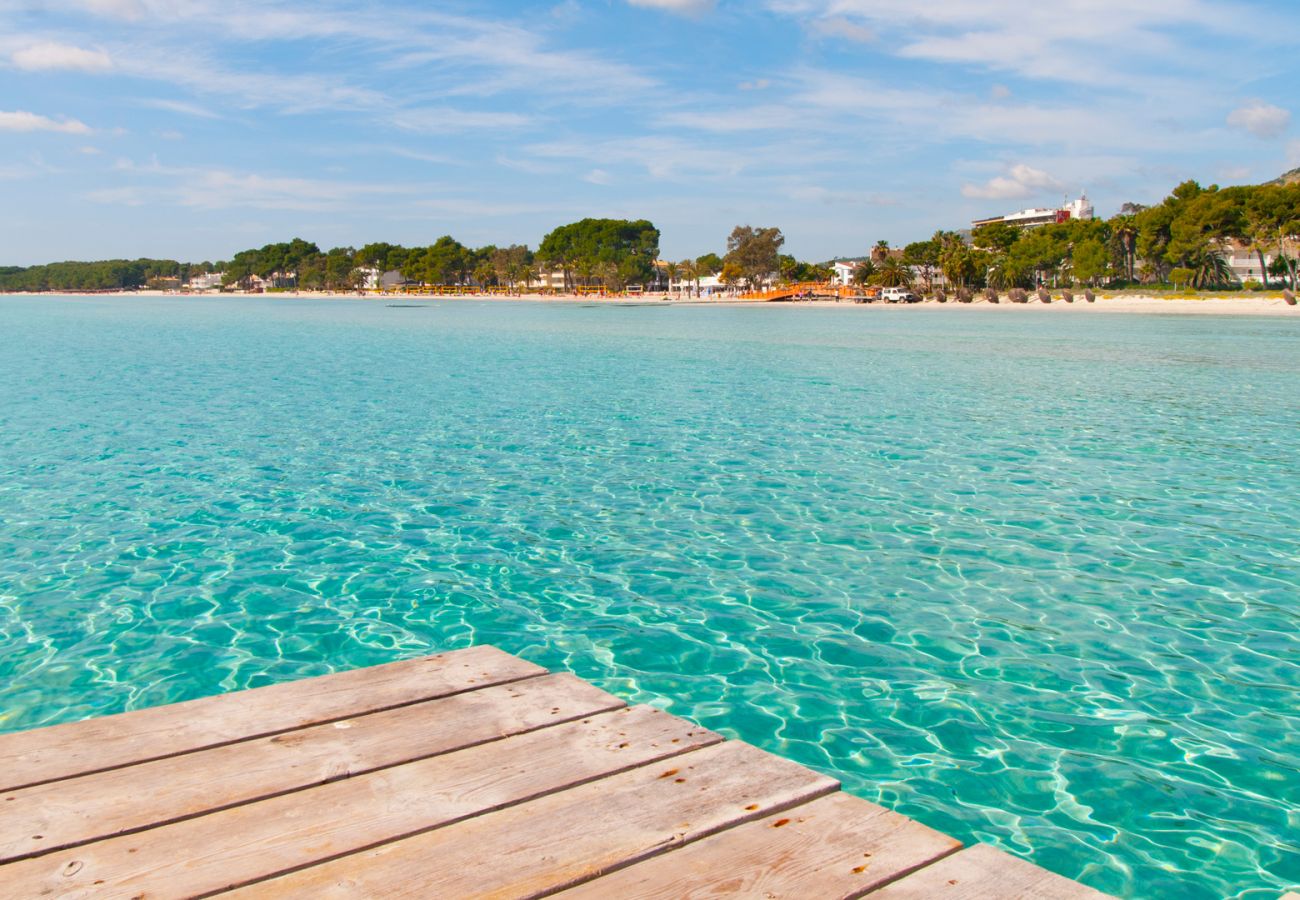 puerto alcudia, mallorca, beach, tranquility, sun, family