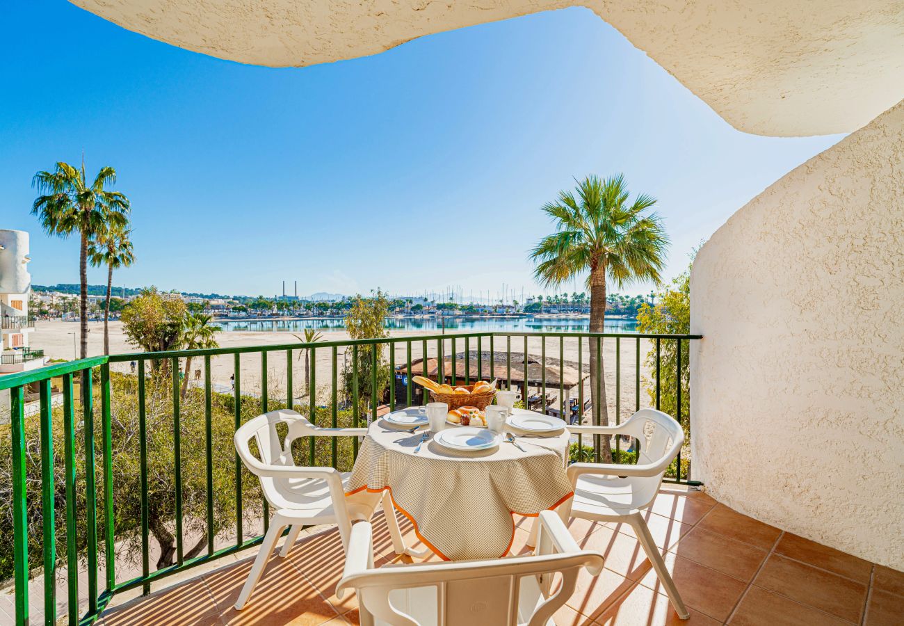 Apartment in Alcudia - Flat Anglada 54 in front of the beach for 4 with pool