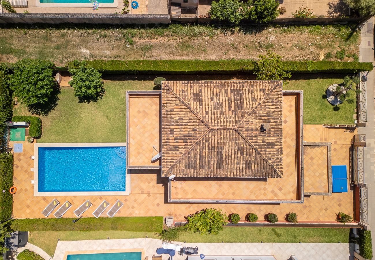 Chalet à Puerto de Alcudia - Maison Massanet pour 8 personnes avec piscine près de la plage et de toutes les commodités